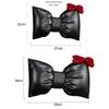 1Pc Fashion Red Bowknot Pu Leather Car Neck Pillow Auto Bow-Shaped Headrest Seat Support Waist Pillows Car Interior Accessories