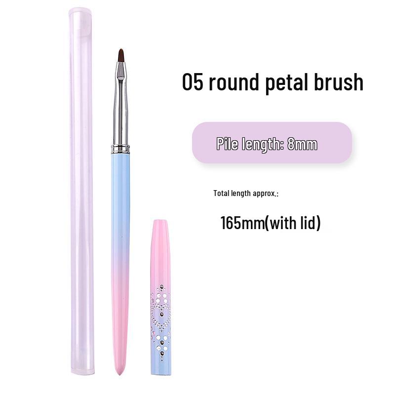 15-Piece Nail Art Pen Set: Line, Ombre, Carving, Painting, and Gel Brushes.