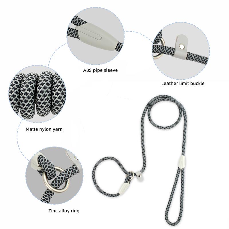 Классические Прочные Поводки для Собак Средних и Крупных Пород, Прочная Веревка-Поводок, Модный Черный Сетчатый Поводок для Собак, Уличная Прогулка, Тренировка, Новинки