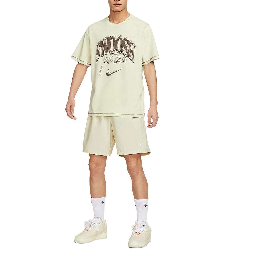Nike Max90 T Shirts Men's Light Khaki Crew Neck Moderate HQ9261-229