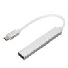 USB C Hub 4 in 1 Type C to USB 2.0 USB 3.0 Mini Portable Silver Docking Station for Desktop Laptop