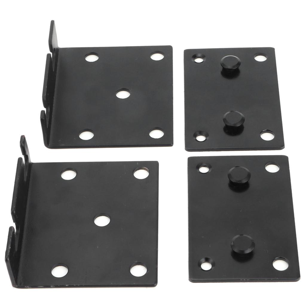 Bed Rail Hinge Bracket Iron Furniture Hardware Connector Fittings for Headboards FootBoard