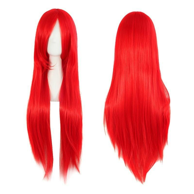 Женские длинные прямые парики для волос, женские парики для косплея, костюм, нарядное платье