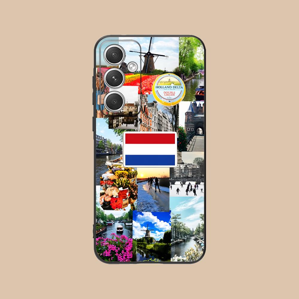 Netherland Dutch Flag TPU Mobile Phone Case for Samsung Galaxy S26 S25 S24 S23 S22 S21 S20 Note20 Plus FE Ultra Colorful Cover