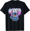 Lilo And Stitch Neon Graffiti Style TShirt Size S 4XL