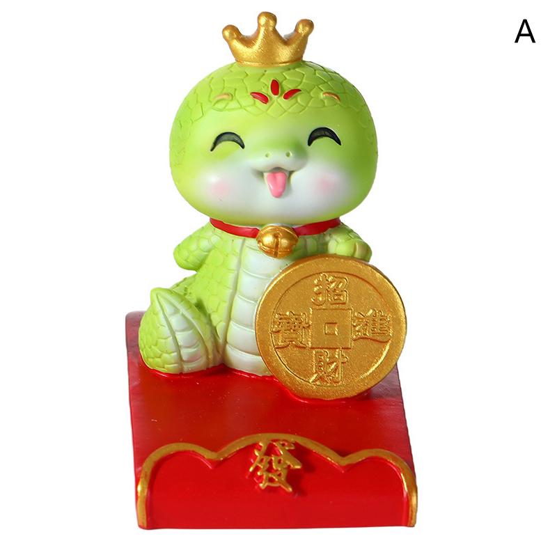 2025 год Змеи Украшение Мультфильм Счастливая Змея Фигурка Микро Пейзаж Автомобиль Интерьер Домашний Рабочий Стол Украшение