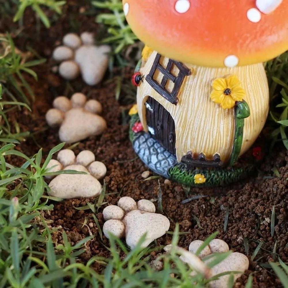 20pcs Landscaping Flowerpot Decoration Resin Cat Claw Ornaments Cat Paw Stepping Stones Pathways