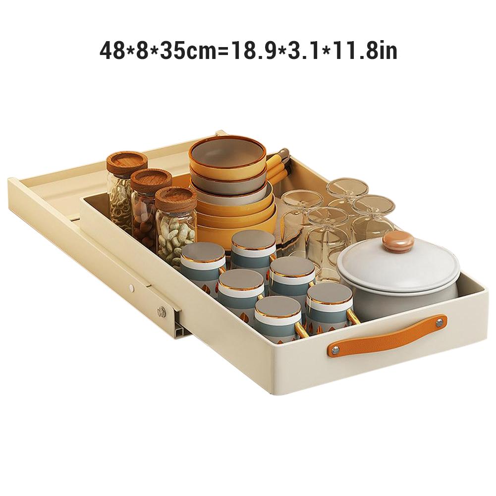 1pcs Pull Out Drawer For Cabinet Slide Out Shelf Multi-Purpose Cabinet Organizer Heavy Duty Slide Out Pantry Shelves For Kitchen