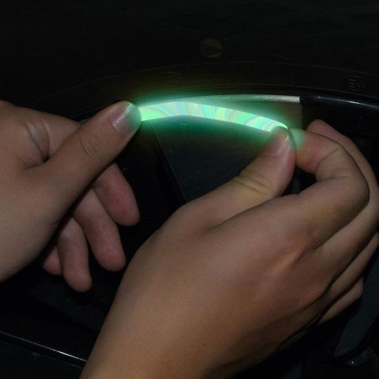 Car Wheel Reflective Strip, Rainbow Rim Decals for Cars Motorcycle Bike, Waterproof High Visibility Sticker for Tires