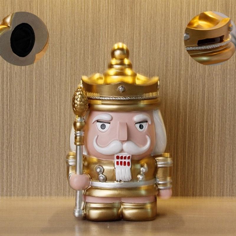 Смолы Щелкунчики Фигурки Копилки Смолы Рождественское украшение и практичный подарок для детей