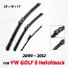 Wiper LHD Front & Rear Wiper Blades Set For VW GOLF 6 Hatchback 2009 - 2012 Windshield Windscreen Window Brushes 24"+19"+11"