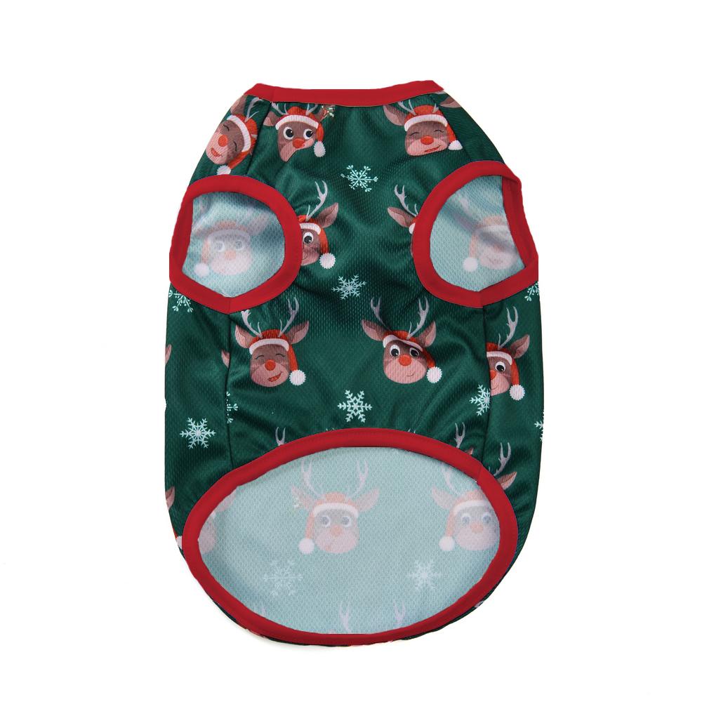 Рождественский жилет для собак для маленьких средних собак, костюм для кошек, новогодний подарок, одежда для домашних животных, милый рождественский пуловер с принтом оленя, котенка, щенка, футболка для чихуахуа
