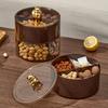 New Year Multi-layer Divided Food Storage Box With Lid Plastic Nut Candy Snack Organizer Sealed Dried Fruit Container