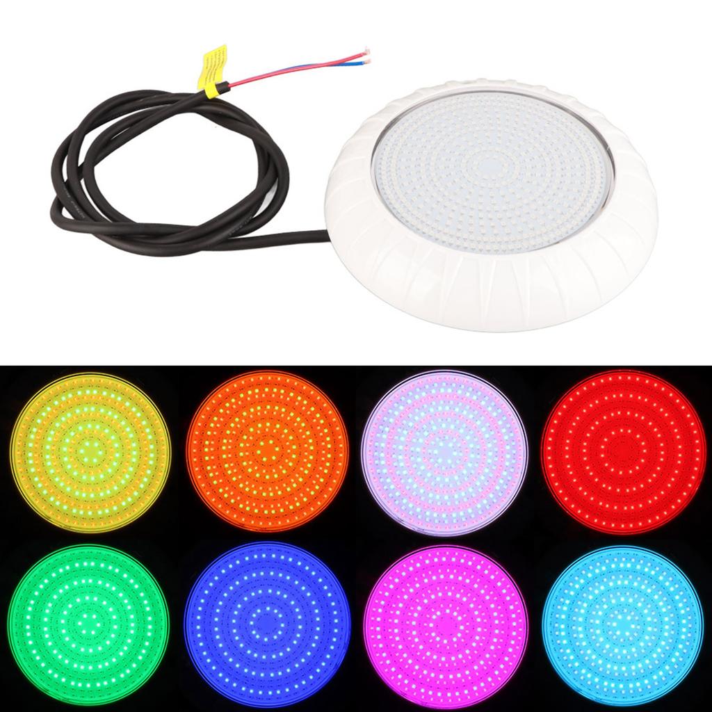 Светодиодный подводный светильник для бассейна AC12V 35W 468 LED RGB, меняющий цвета с пульта ДУ, IP68, для бассейнов, фонтанов, АБС-пластик, 22x22 см