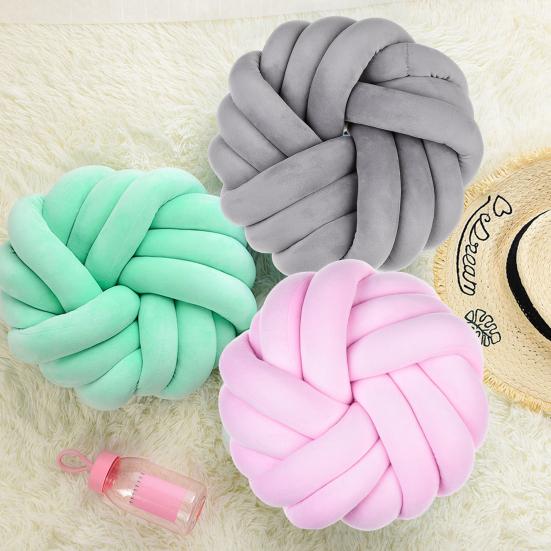 Круглый шар с узлом, дышащий домашний декор, гибкая шикарная подушка, шар, круглые подушки ручной работы, поставка дивана