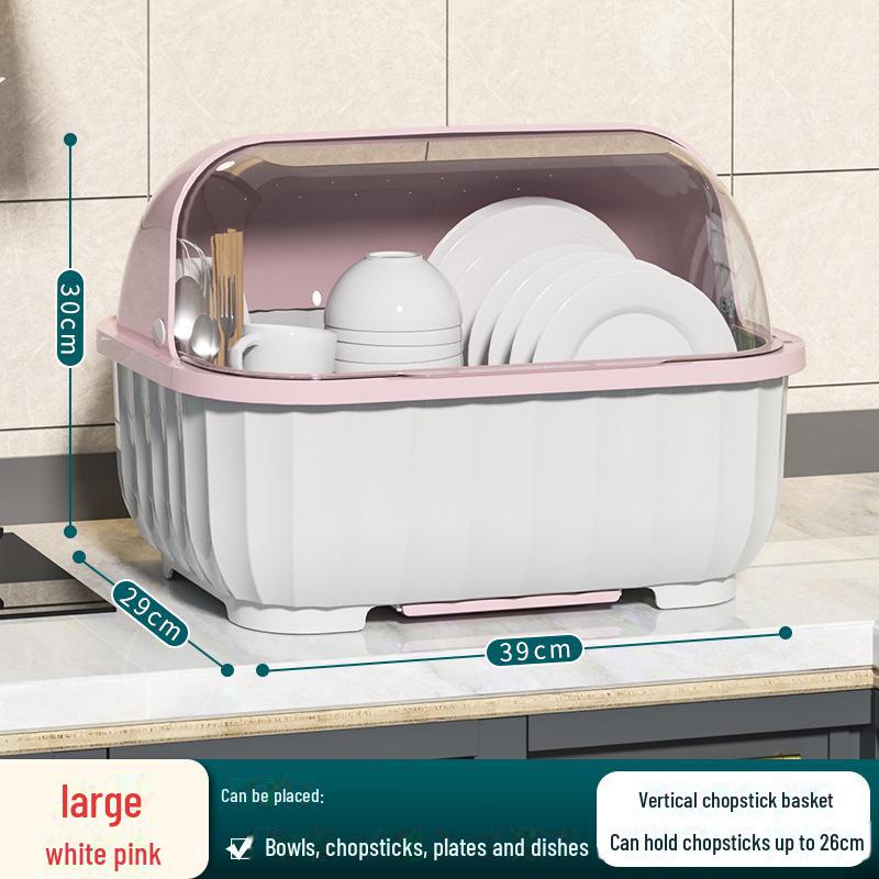 Кухонная подставка для посуды с крышкой для мисок, тарелок, столовых приборов и палочек для еды