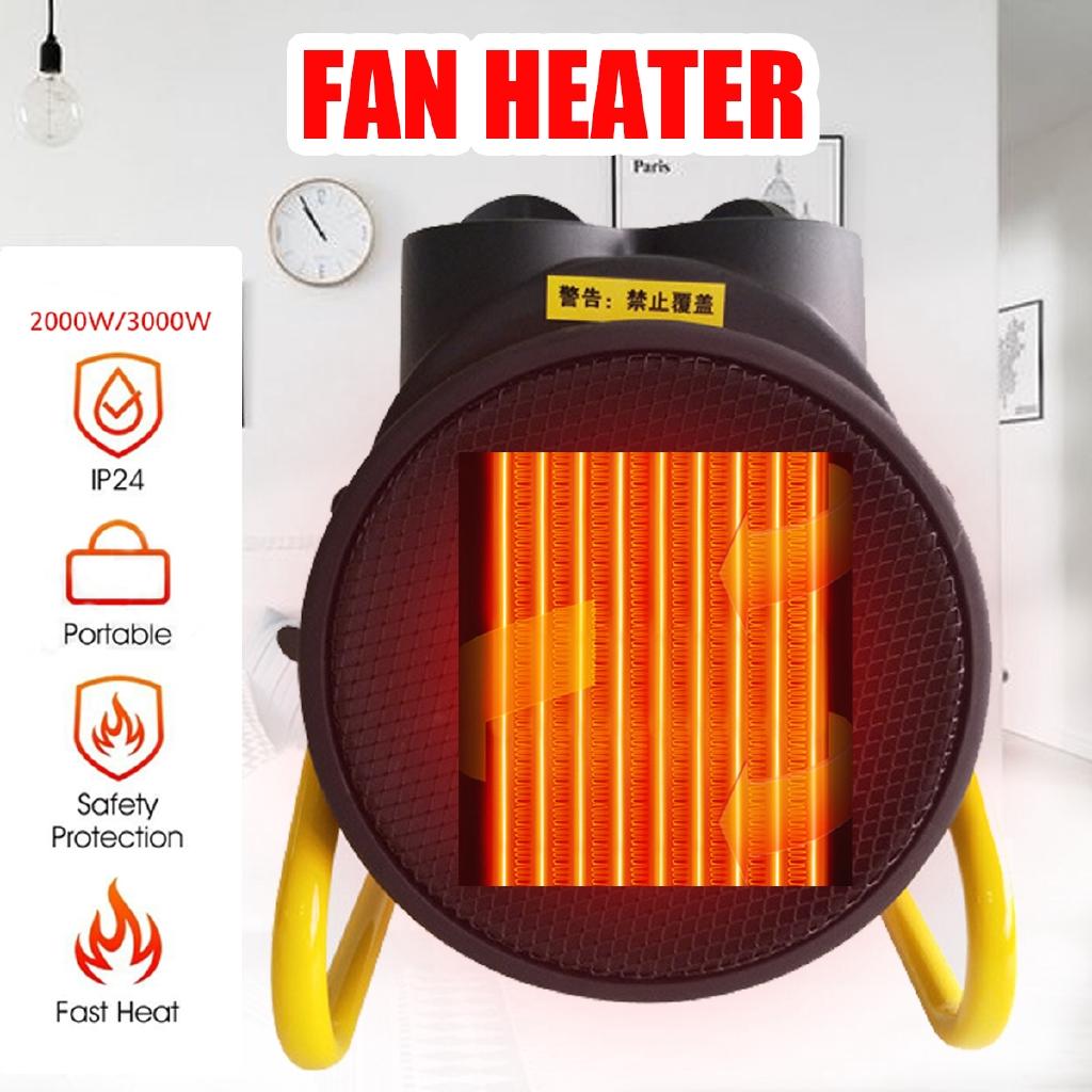 Portable Automatic Warmer Industrial 2000W / 3000W Portable Home Space Air Heater Electric Heater Air Conditioning Fan