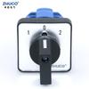 ZHUCO SZW26/LW26-20 Ith 20A Ui 660V 2-полюсный 8 винтов 3 положения 64x64 48x48 мм Панельный переключатель кулачковый ВКЛ ВЫКЛ ВКЛ Переключающий