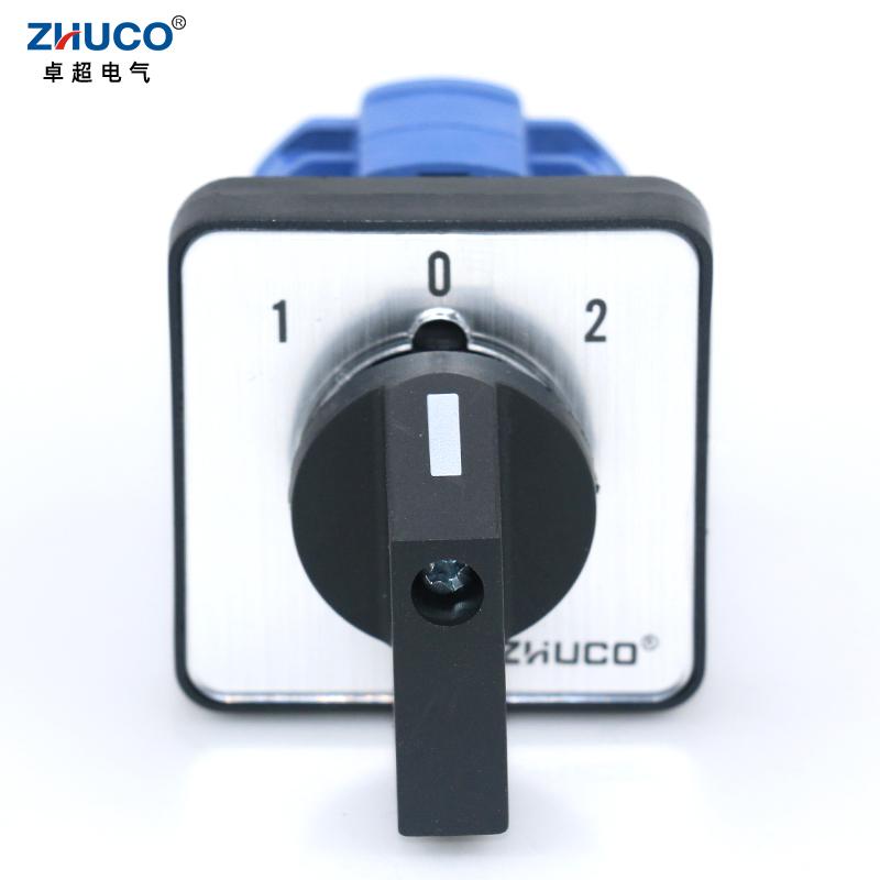ZHUCO SZW26/LW26-20 Ith 20A Ui 660V 2-полюсный 8 винтов 3 положения 64x64 48x48 мм Панельный переключатель кулачковый ВКЛ ВЫКЛ ВКЛ Переключающий