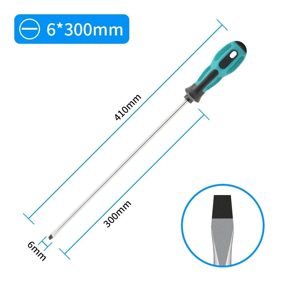 6mm Dia Magnetic Screwdriver Insulated Rubber Handle Slotted Screwdrivers Anti Slip Phillips Screwdriver Installation