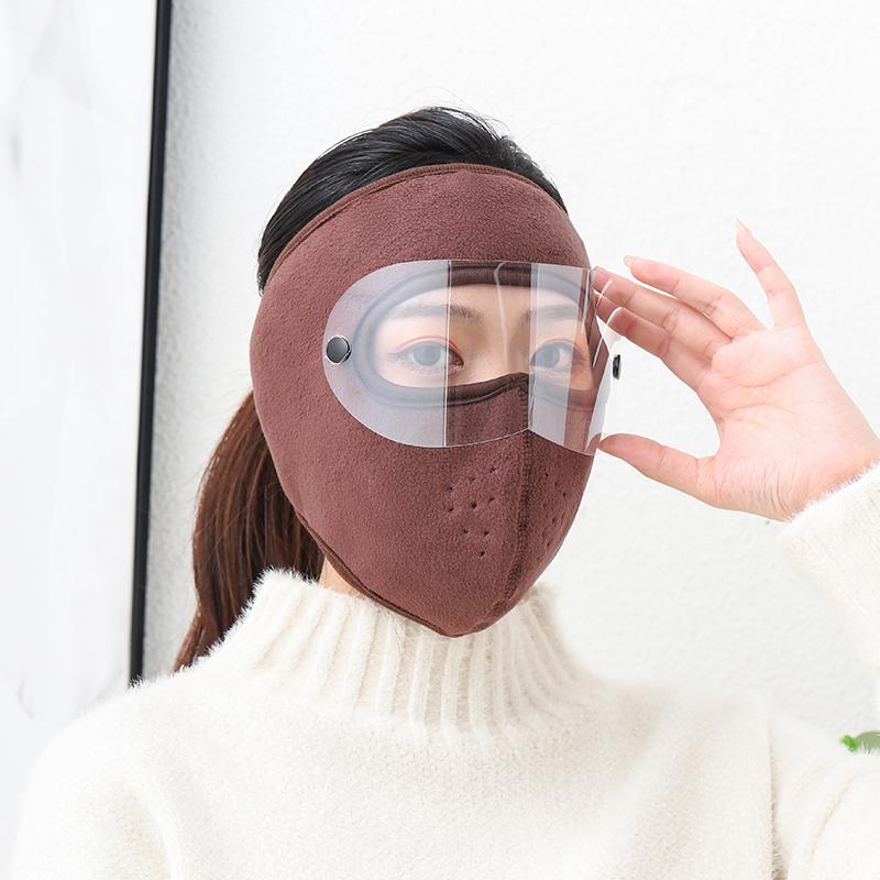 Ski Mask Ear protection Windproof Winter Hat Man Woman Adult 2021 Warming Eye Mask