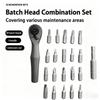 Auto repair tool kit, ratchet wrench socket combination sleeve repair, multifunctional right angle screwdriver kit