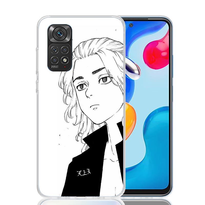 Токио Мстители Черный Аниме Чехол Для Телефона Для Xiaomi Redmi Note 15 14 13 12S 12 Pro Plus 11S 11E 11 11T 10S 10 Искусство Мягкий Рисунок Cov