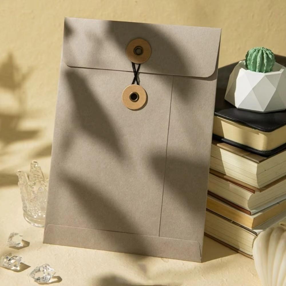 A5 Kraft Paper Envelopes High Grade Archive Bag Retro Invitation Card Bag Invoice Storage Bag