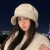 Retro Vintage Thickened Beret Japanese Versatile Big Head Octagonal Hat Showing Face Small Windproof and Warm Hat