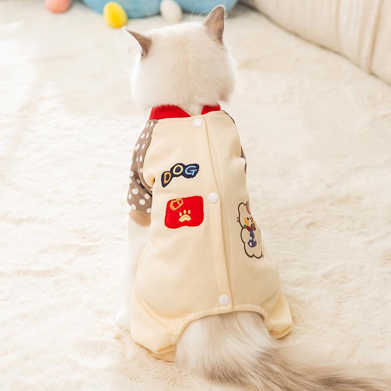 Spring Thin Pet Loungewear Into Kitten Warm Four-legged Clothing, Puppet Blue Cat Small Puppy Dog Cat Clothes