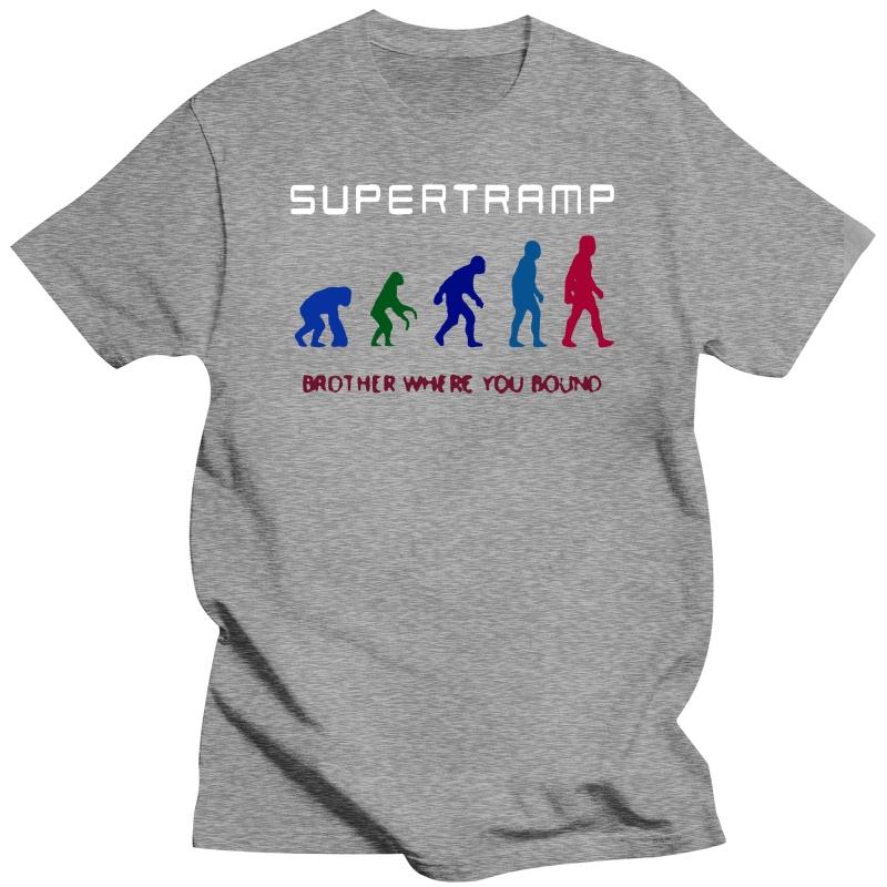 Мужчины ЖенщиныНовая черная футболка SUPERTRAMP Brother Where You Bound Rock Band унисекс, размер S-3XL