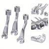 1Pc L Type Fuel Line Socket Wrench Durable Open Socket Wrench Double Ended Hand Tools Open Spanner 1/2" Fuel Line Socket Nut Wrench