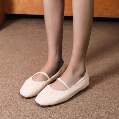 Туфли на плоской подошве женские кожаные туфли женские туфли на плоской подошве с узким ремешком с круглым носком 2024 года новая мода весна Мэри Джейн Zapatos Mujer