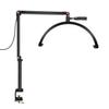 Desktop LED Nail Light White Half-moon Fill Light 3000K-6000K C-Clamp for Beauty Salon