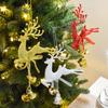 Christmas Gold Red Silver Elk Pendant Merry Christmas Tree Decorations for Home Xmas Ornaments Hanging Pendants