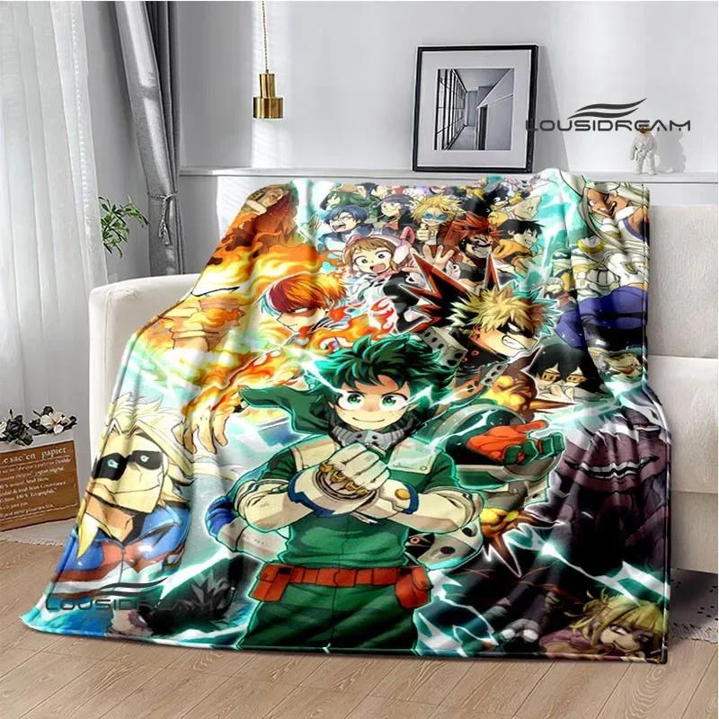 My Hero Academia Cartoon Printed Blanket Warm Flannel Blankets Soft and Comfortable Blanket Home Travel Blanket Birthday Gift