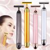 24k Gold Face Lift Bar Roller Vibration Slimming Massager Facial Stick Facial Beauty Skin Care T Shaped Vibrating Tool