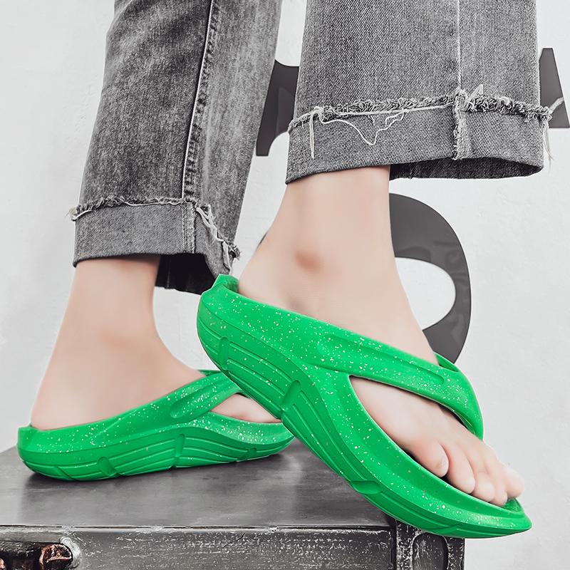 Горячие зеленые тапочки мужские шлепанцы на платформе летние облачные тапочки унисекс дизайнерские шлепанцы 2024 легкие мягкие пляжные мужские сандалии