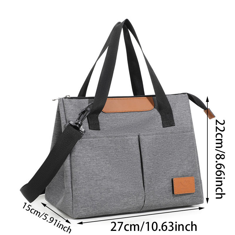 Portable Lunch Food Box Bag Oxford Material Waterproof Insulated Cooler Case Keeps Food Warm Or Cold Ideal for Outdoor Travel Daily Lunch Carrying