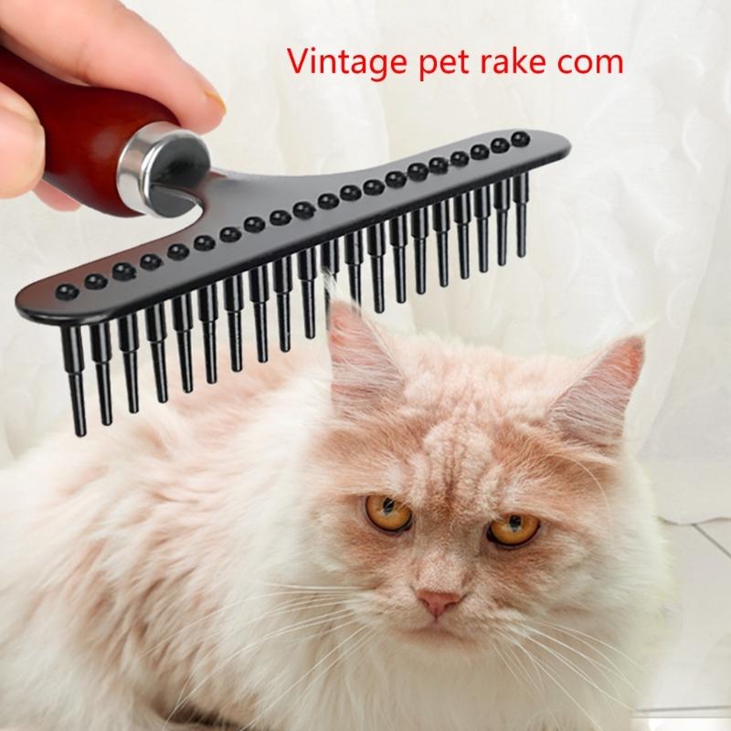 Расческа для удаления шерсти домашних животных, щетка-грабли против узелков, скребок для кошек, инструмент для ухода за шерстью собак, аксессуары для ухода