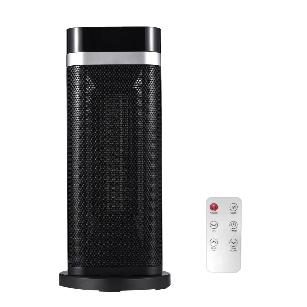 1500 Вт портативный обогреватель с дистанционным управлением 90 градусов колебательный керамический обогреватель со светодиодным дисплеем 4