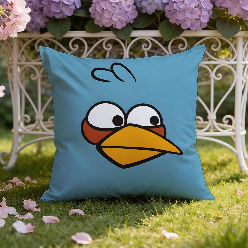 Аниме A-Angry B-BirdsS Наволочка для подушки Домашняя и автомобильная Двухцелевая наволочка: Двусторонняя конструкция для максимального комфорта
