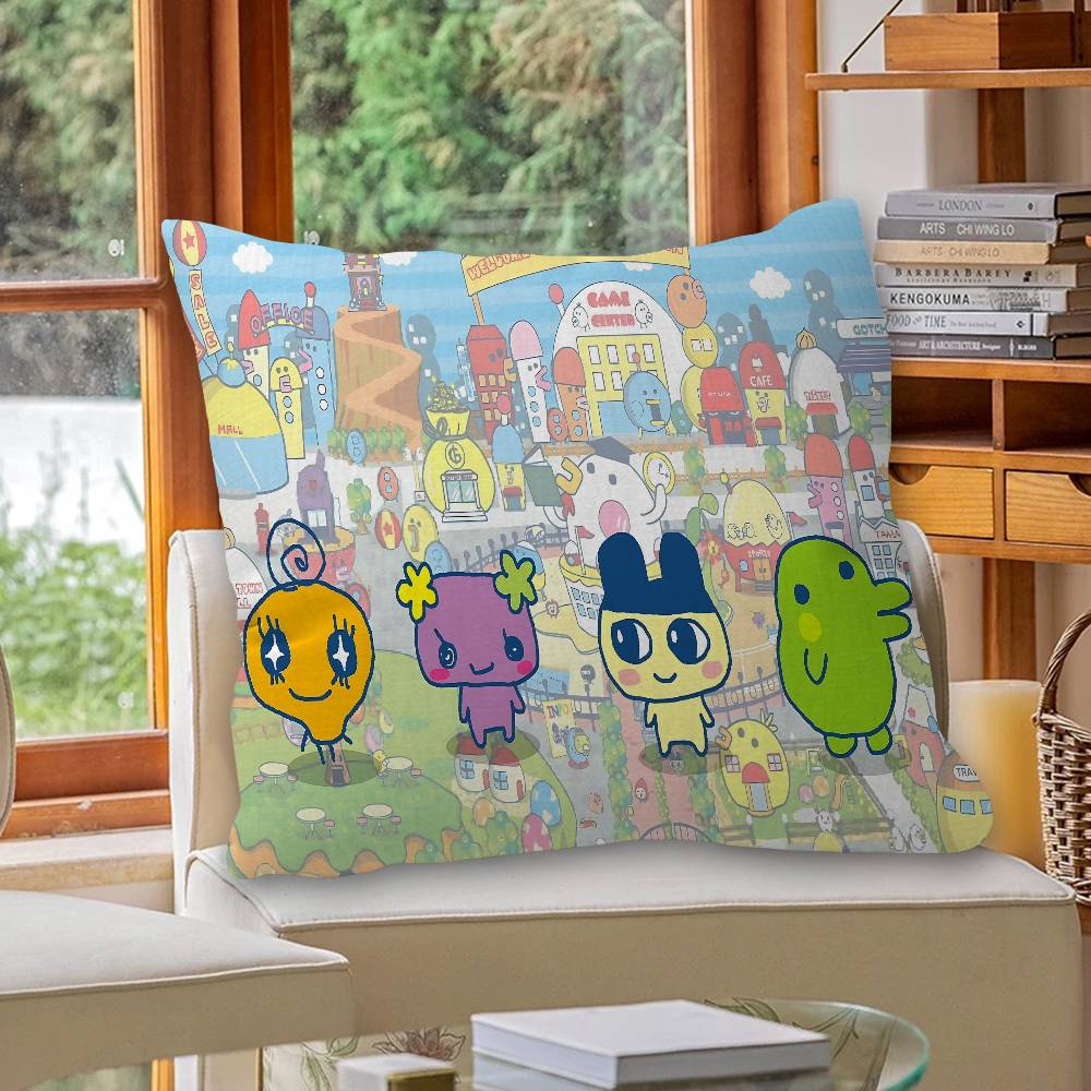 Игровой Милый Мультяшный T-Tamagotchi Подушка Аниме Подушка Подушка для изголовья дивана Подушка-подушка 45x45 см Мода