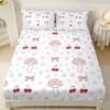 3pcs Color Cartoon Mushroom Print Coreless Bed Sheet Set, Multi Size Soft Bed Cover, Bedroom Bedding Decoration, Washable
