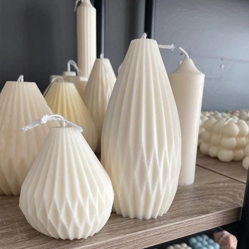 Силиконовая форма для свечей своими руками, геометрическая форма, 3D-форма, эпоксидная смола для мыла ручной работы, форма для поделок, украшение для дома