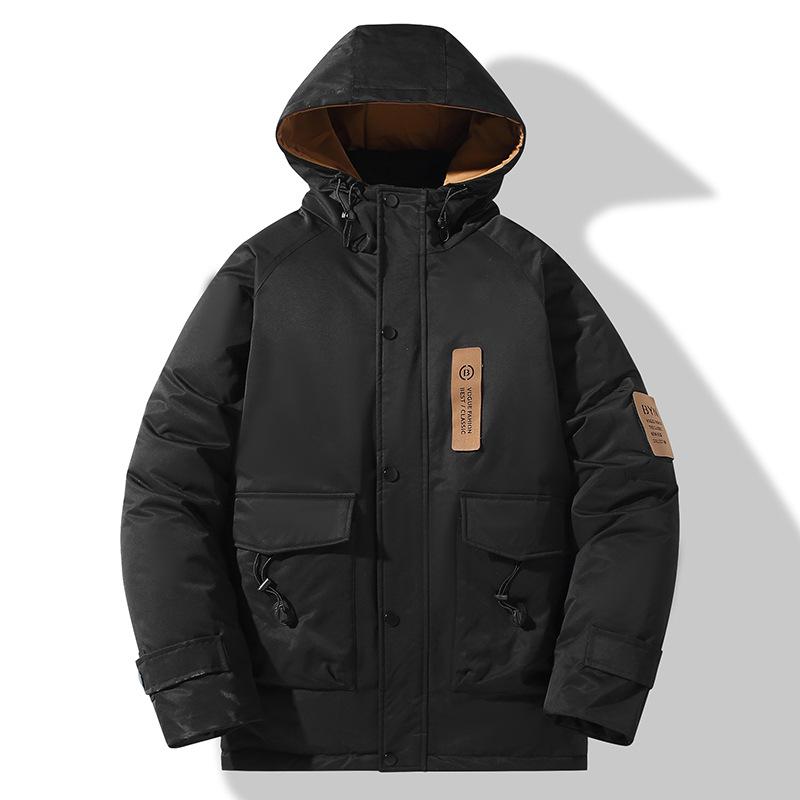 Мужская зимняя рабочая одежда больших размеров, хлопковое пальто с капюшоном, толстая куртка средней длины, повседневная теплая хлопковая куртка 4XL-10XL