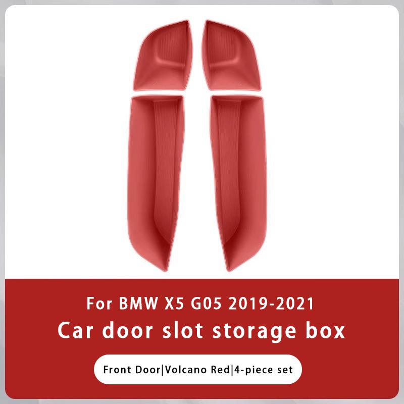 For BMW X5 G05 2019-2021 TPE Car Front Rear Door Side Storage Box Door Slot Organizer Tray Interior Organizer Accessories
