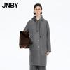 Женское зимнее пальто JNBY 2025 года с капюшоном из смесовой шерсти
