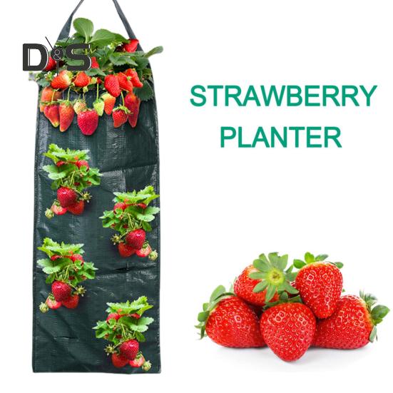 Подвесной мешок для выращивания растений, перевернутый мешок для посадки томатов, сумка для посадки клубники для домашнего сада, балкона, простое вертикальное озеленение