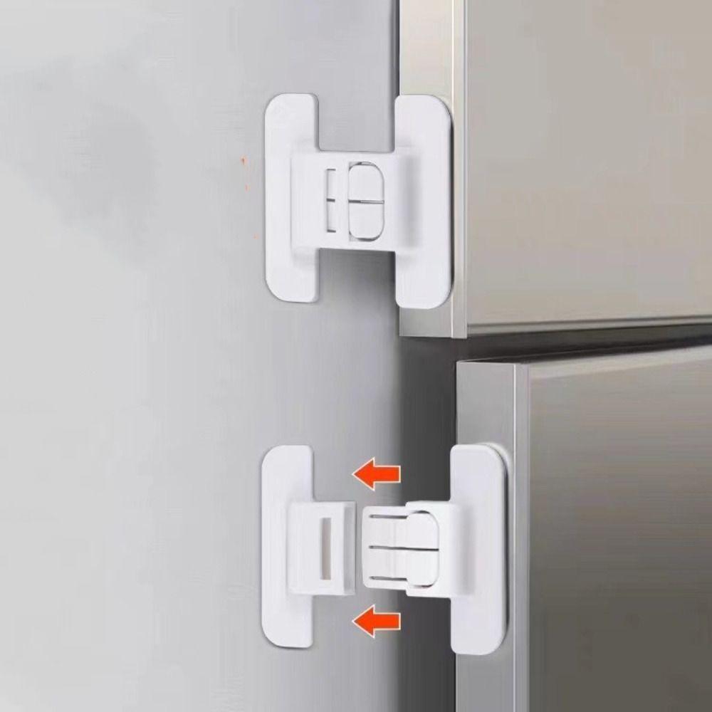 White Refrigerator Lock ABS Closing Buckle Practical Door Locks